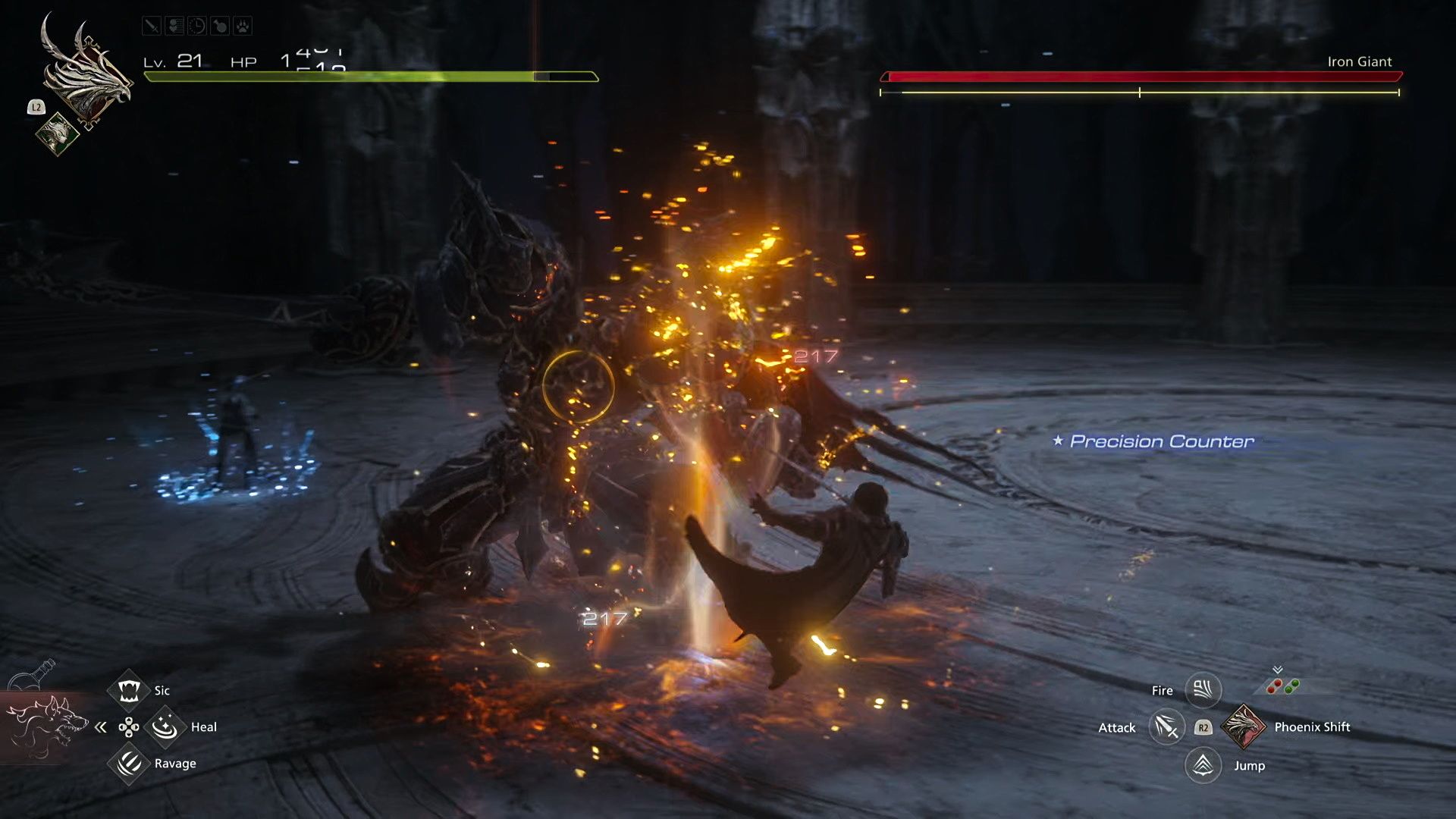 Final Fantasy 16, The Iron Giant using its stomp attack