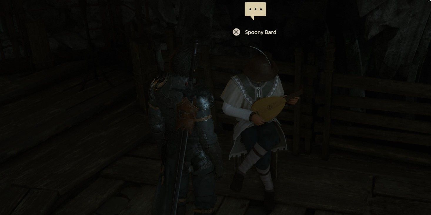 Final Fantasy XVI Clive standing next to the Spoony Bard