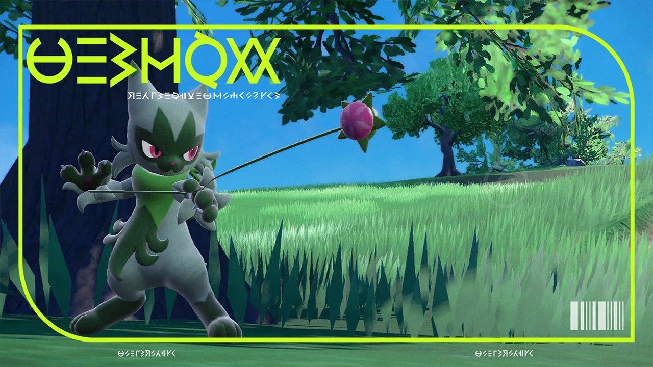 floragato's card in the pokemon paldea pokedex scarlet violet starter evolutions sprigatito floragato meowscarada grass