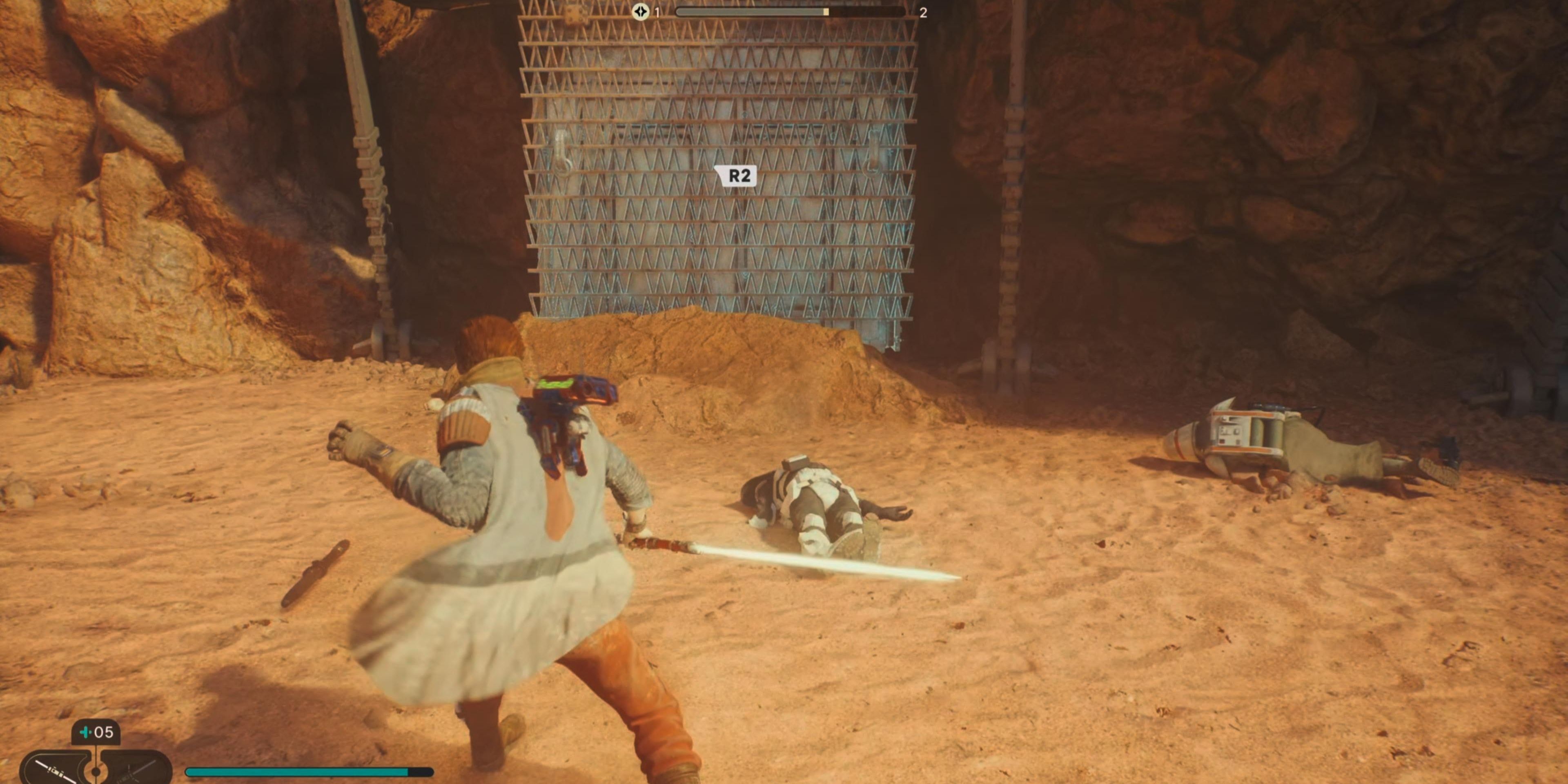 Force push to release desert air