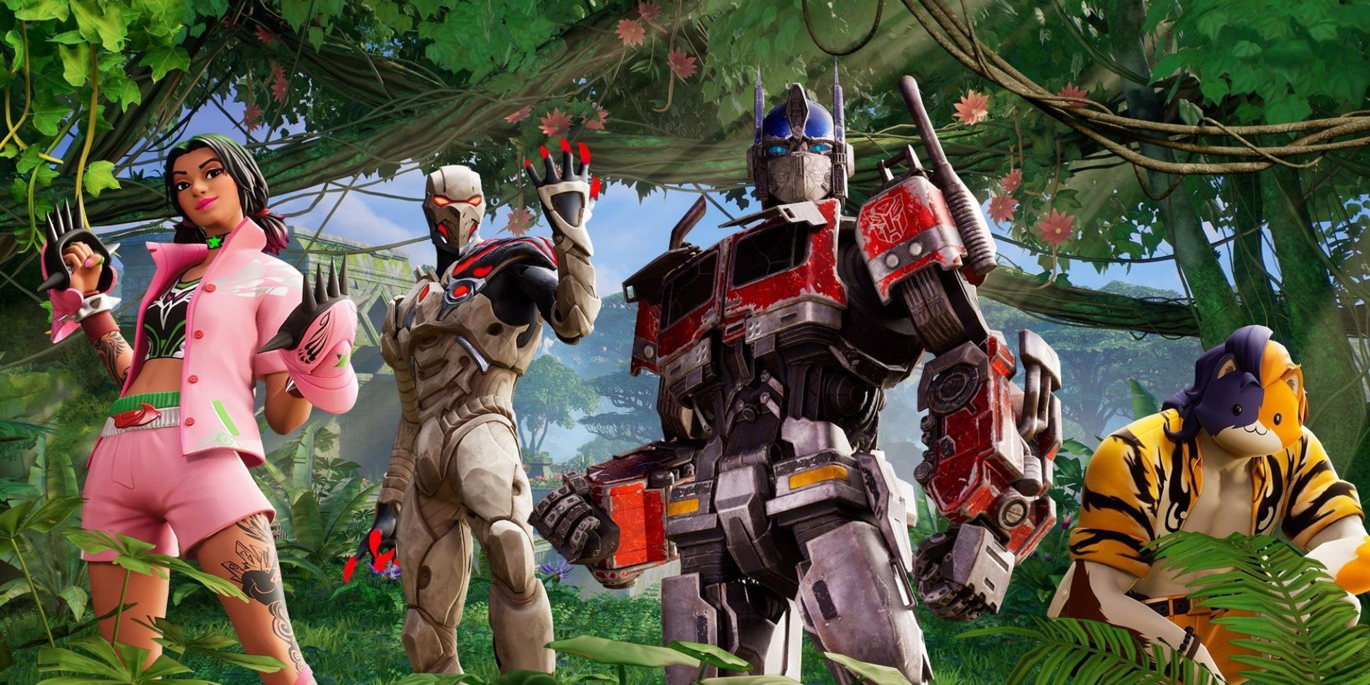 Fortnite The Wilds battle pass characters.
