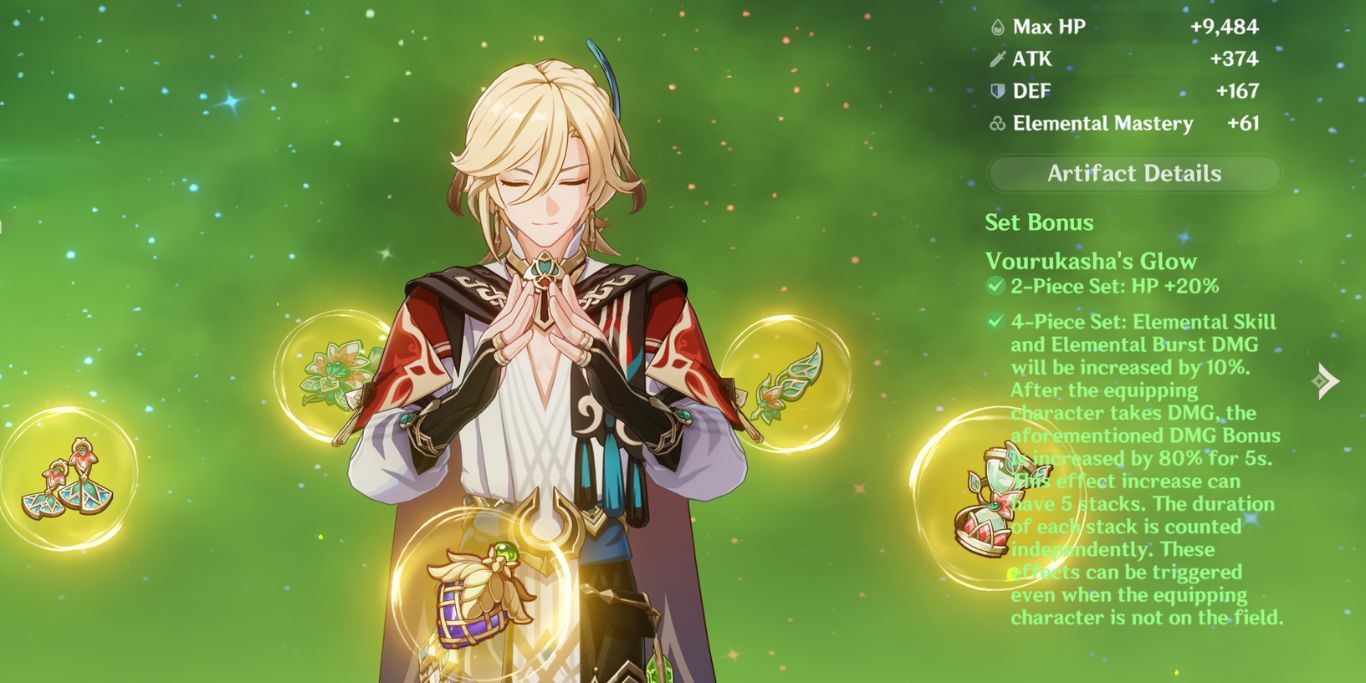 Genshin Impact Kaveh Artifact Screen
