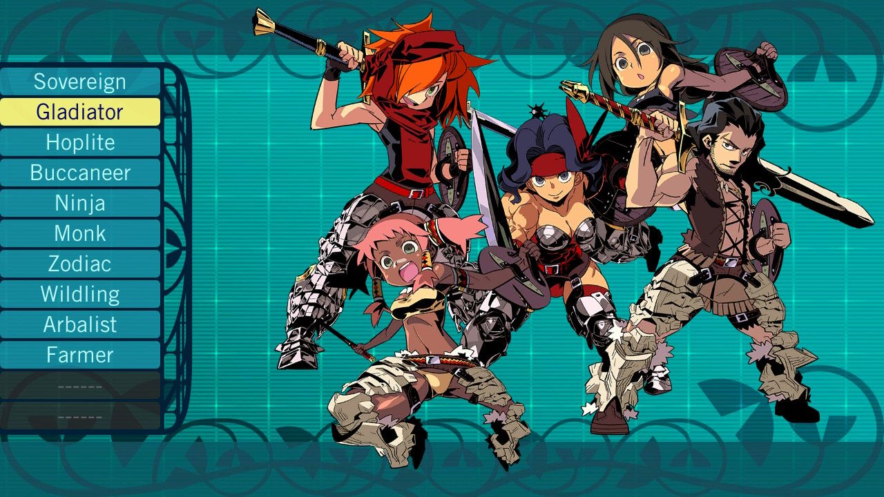 All portraits of Gladiator class in Etrian Odyssey 3.