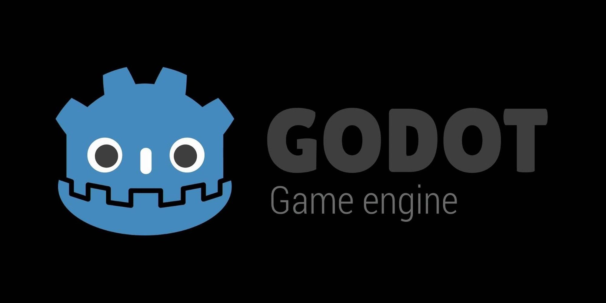 Godot Game Engine logo with blue mascot on left side