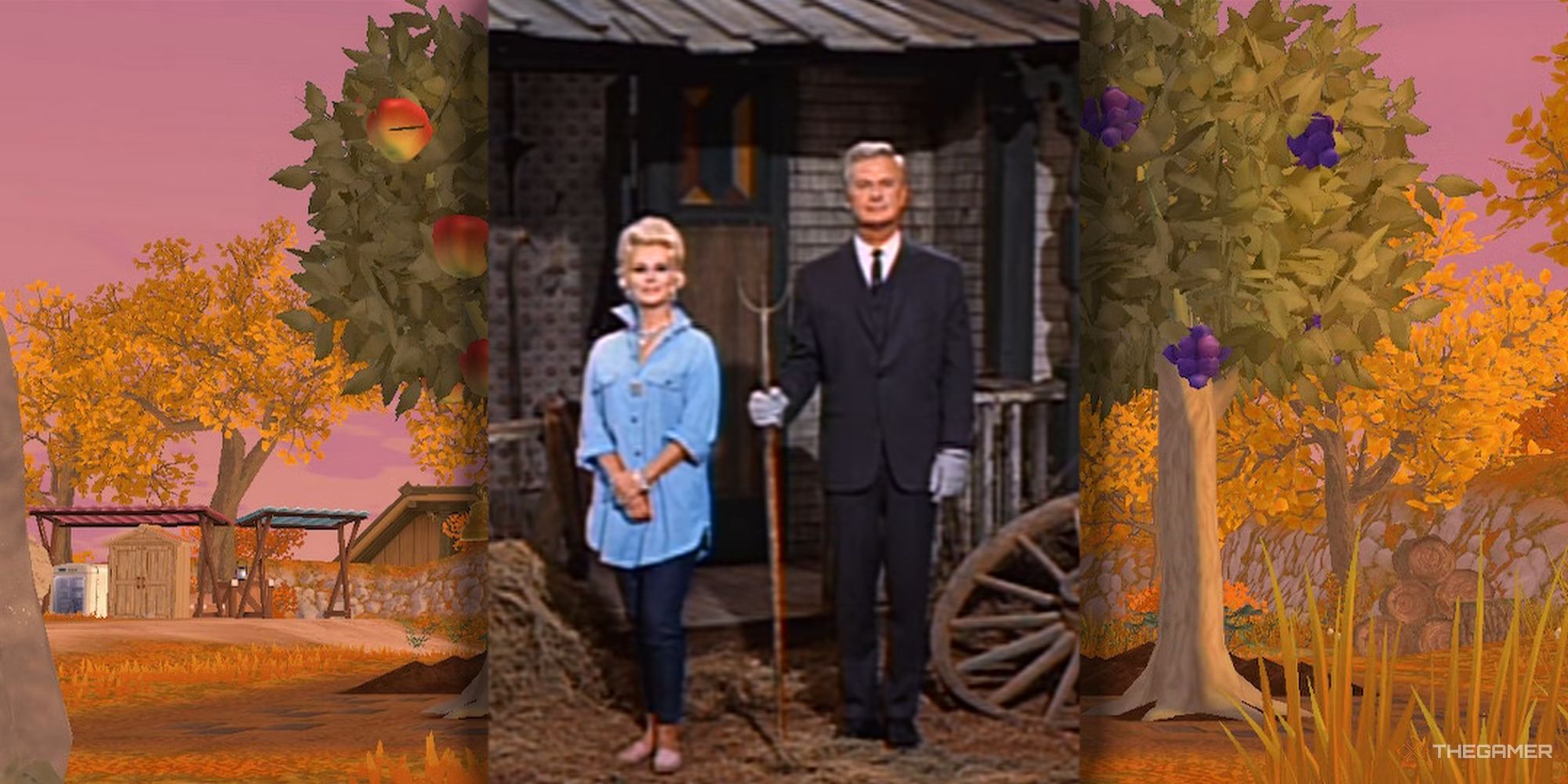 Green Acres Intro Scene overlayed on Story of Seasons A Wonderful Life
