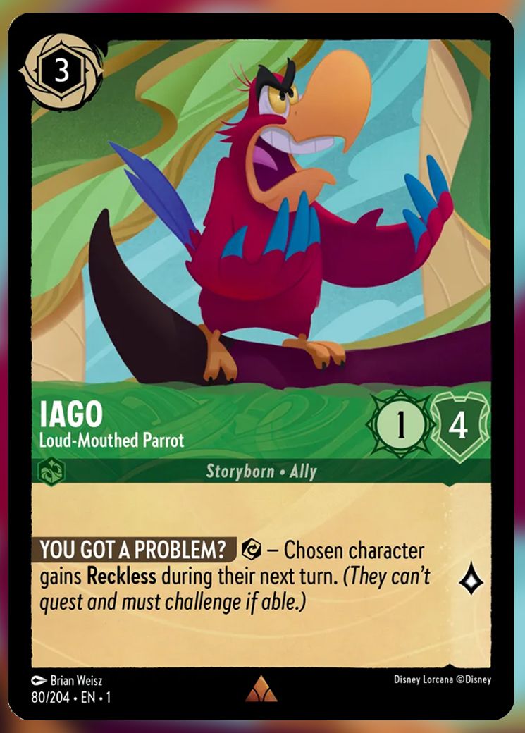 Iago, Loud-Mouthed Parrot