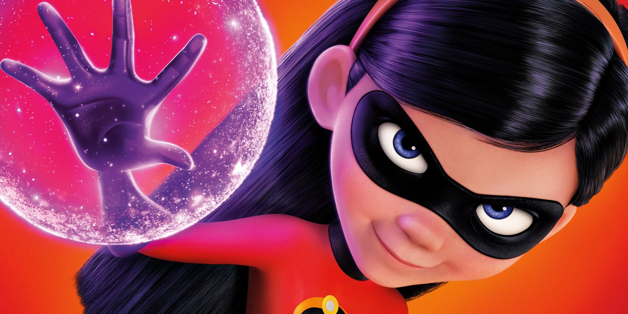 incredibles violet parr holding up her hand with a forcefield