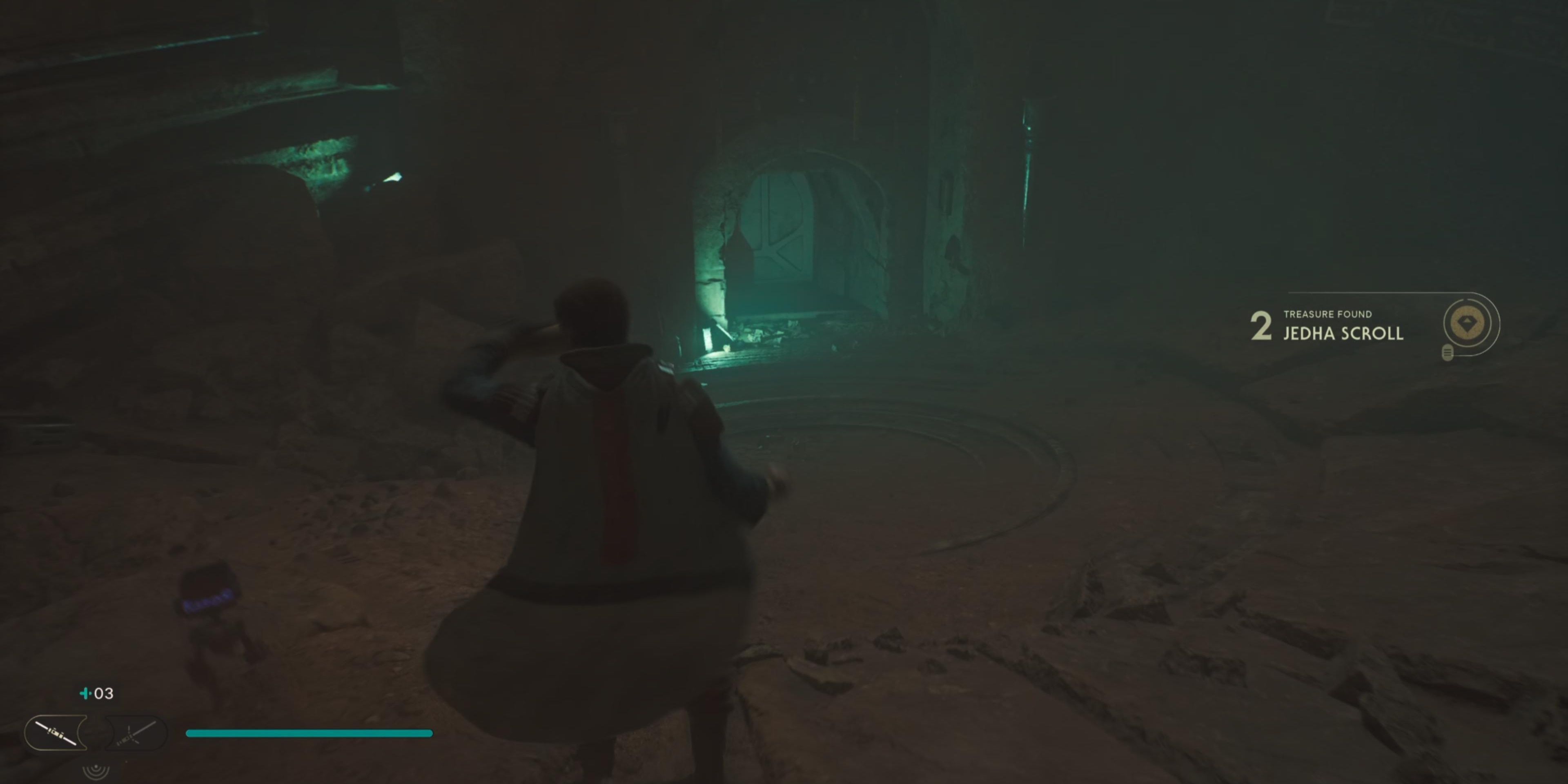 Jedha Scroll bottom of steps
