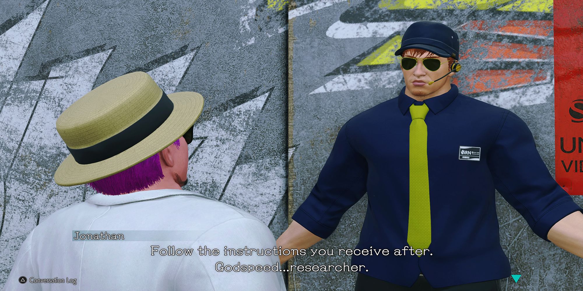 The player meets Jonathan while wearing their SiRN disguise before heading on a mission in Street Fighter 6.