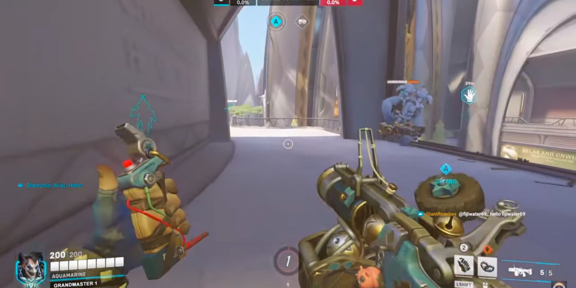 Junkrat Attacks Using His Frag Launcher And Concussion Mine