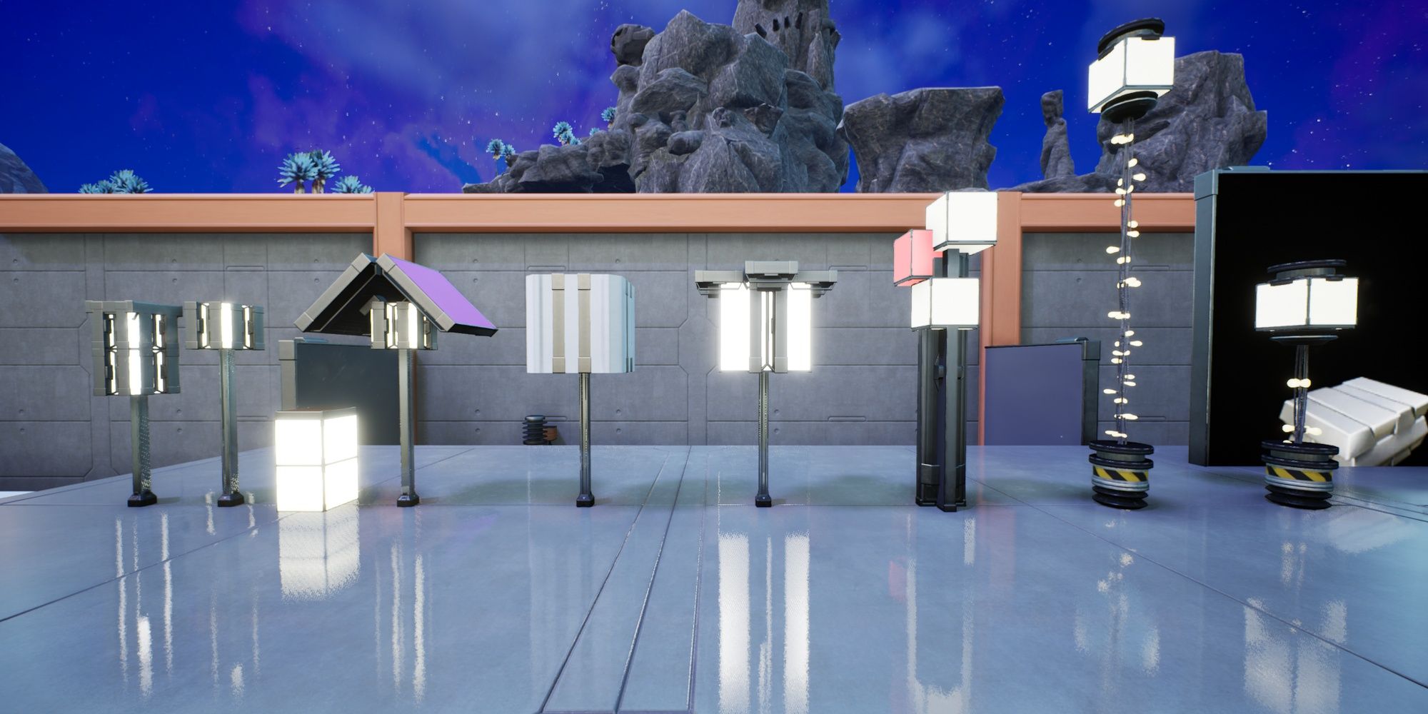 Satisfactory: Custom Lights Models On Display