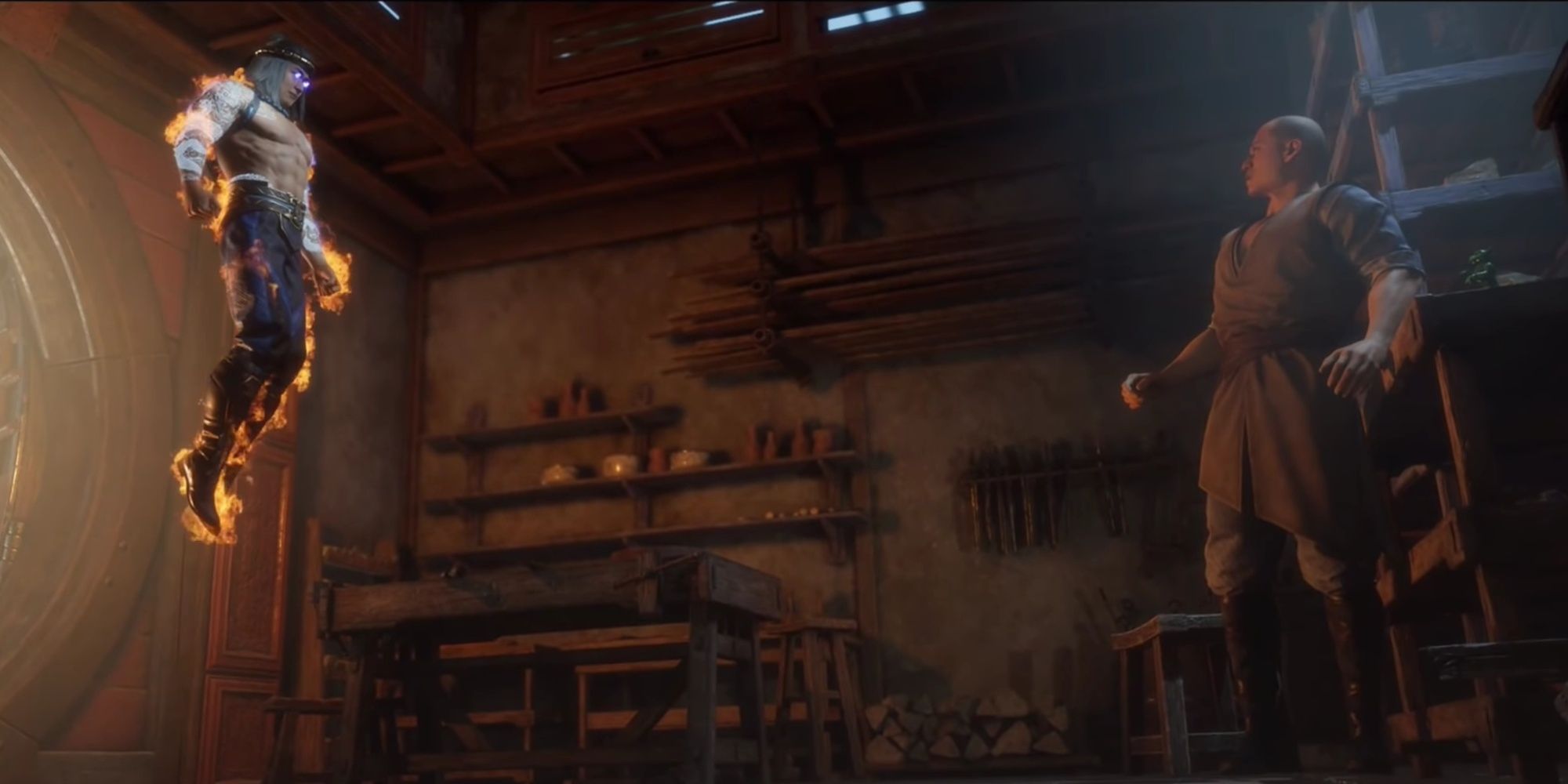 Mortal Kombat 11: Fire God Liu Kang Meeting With Kung Lao In The New Era