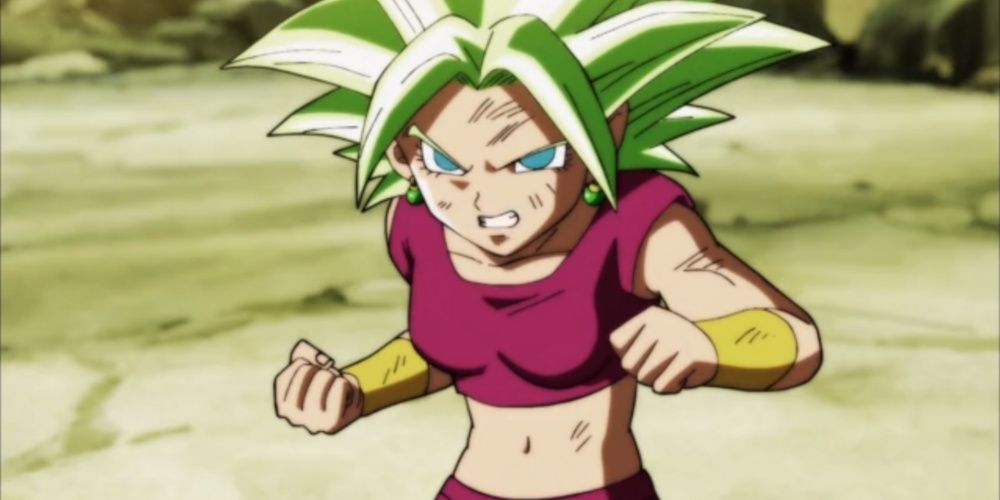 Kefla Battling Against UI Goku during the Tournament of Power arc in Dragon Ball Super 