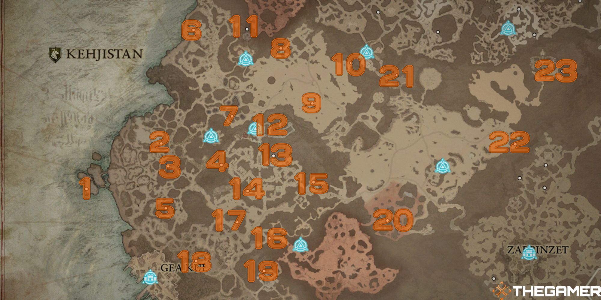 kehjistan dungeon map locations
