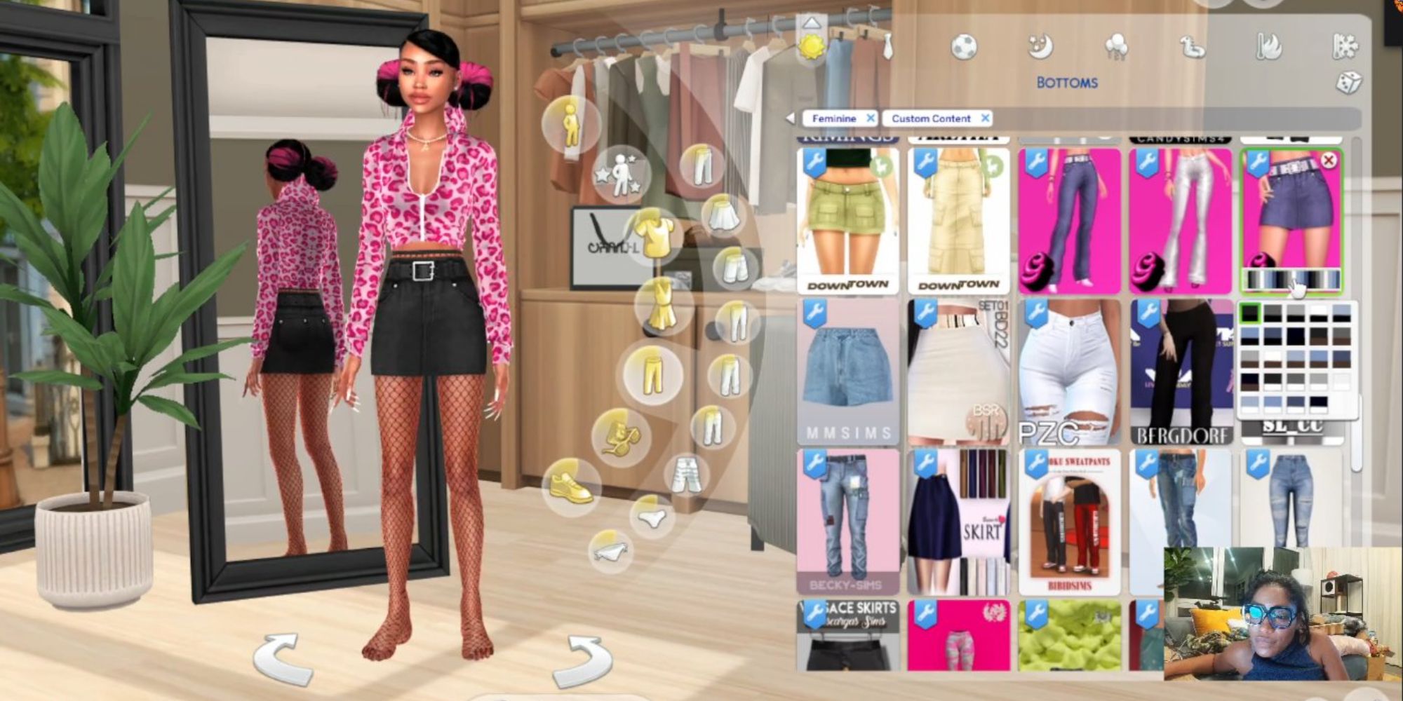An image of Keke Palmer creating a sims from her Twitch stream