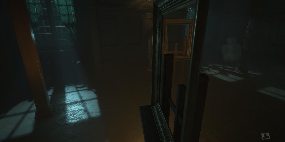 the frame in front of the statue is revealed by looking at the correct angle in layers of fear 2023