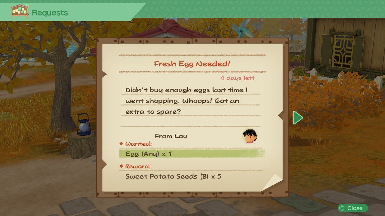 lou's bulletin board request story of seasons a wonderful life tips