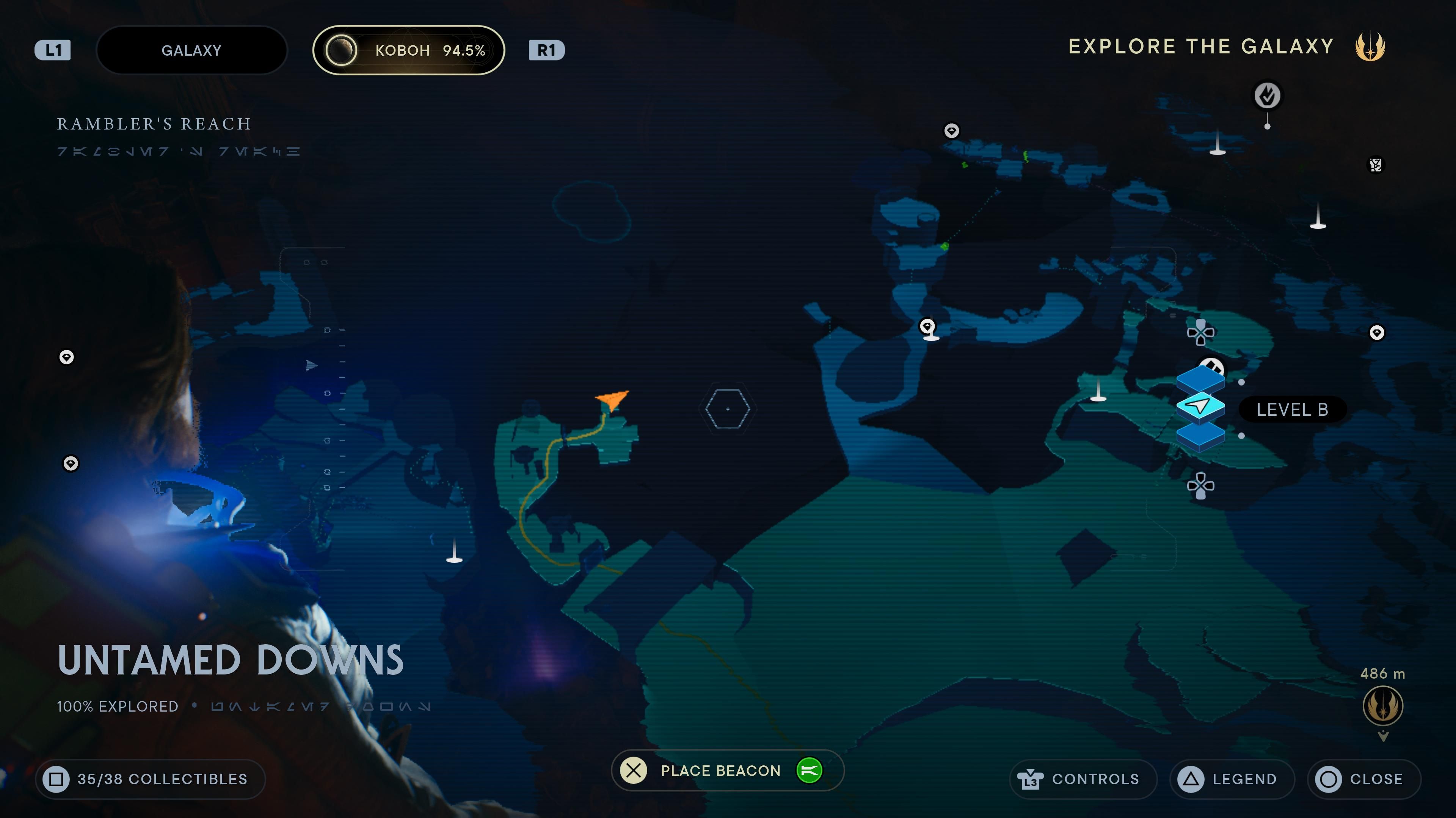 Map location of a Force Essence in secret Legendary Droideka room in Jedi Survivor