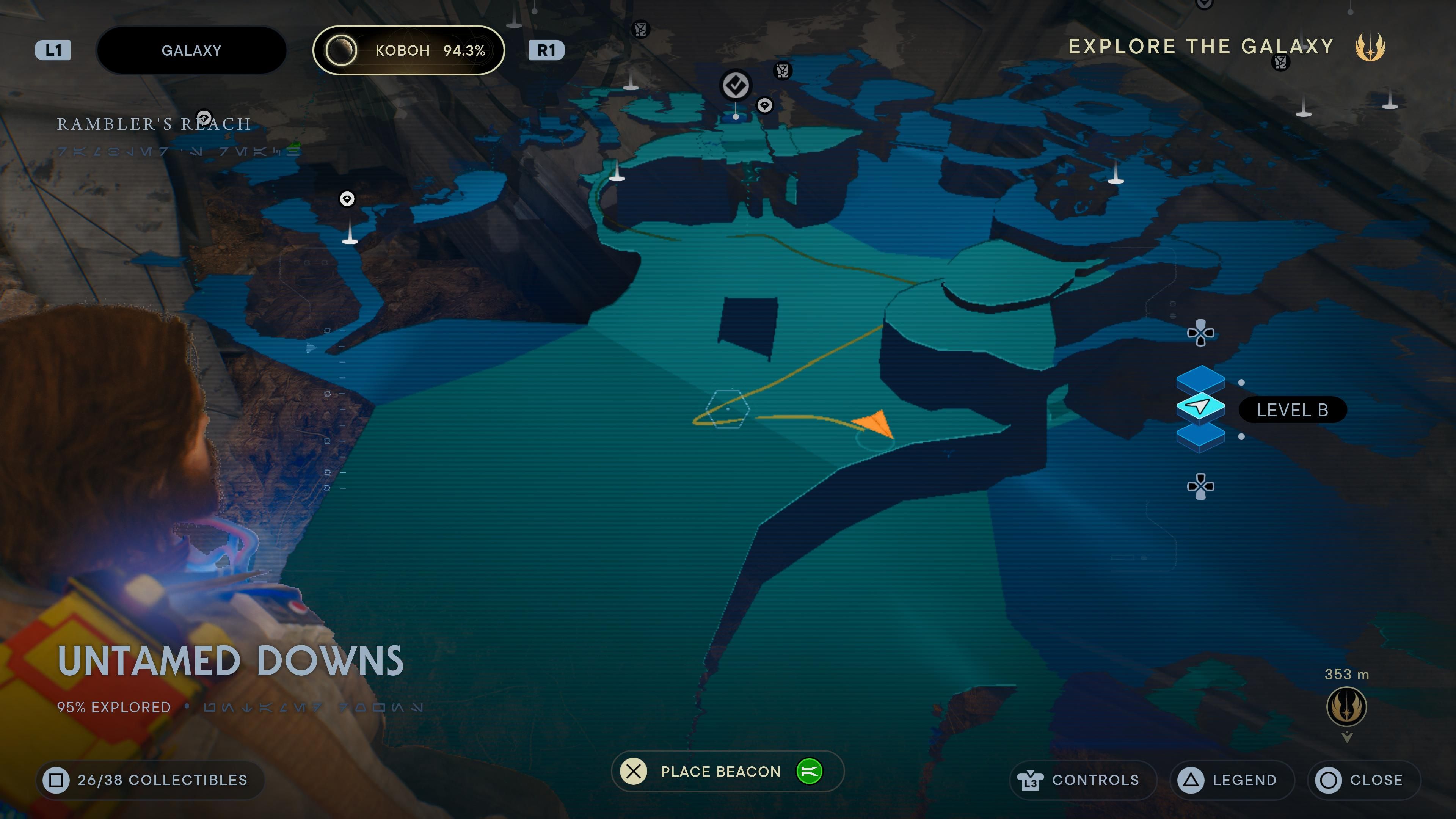 Map location of treasure near a crashed ship in Jedi Survivor
