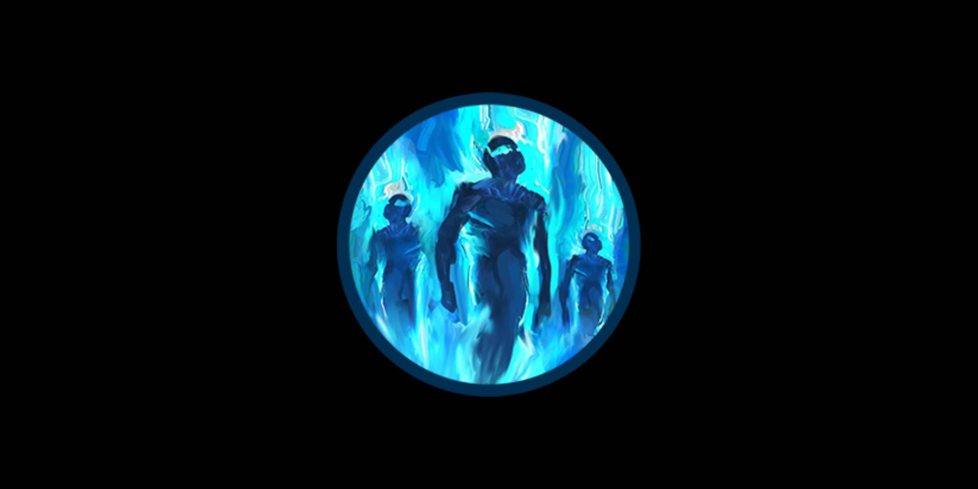The Mass Recall icon in Age of Wonders 4 shows three units being surrounded by teleportation waves.
