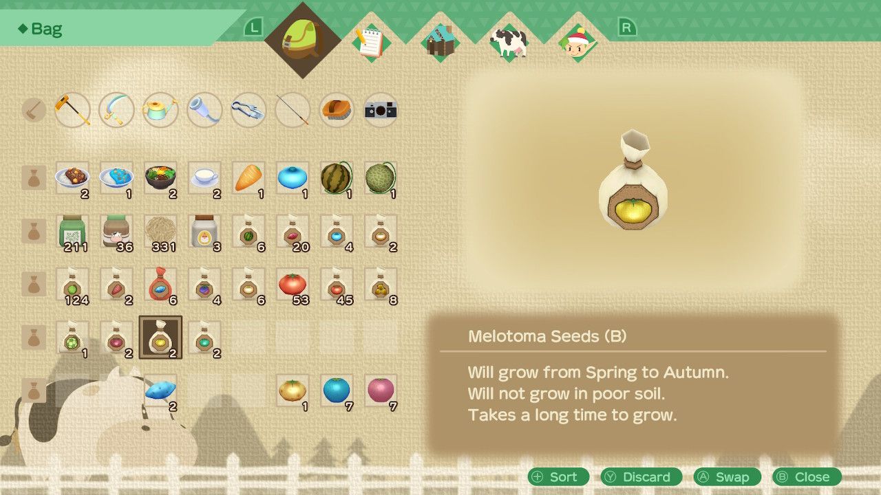 melotoma in inventory story of seasons a wonderful life best crops