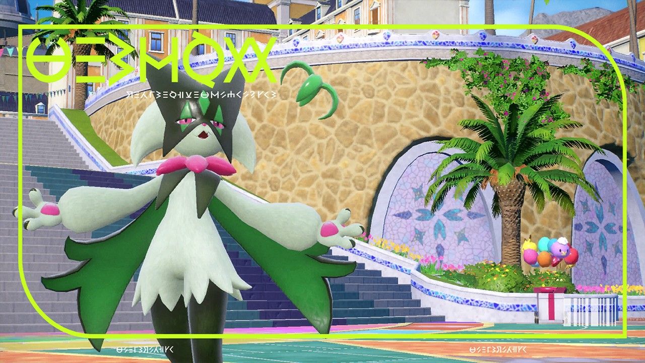 meowscarada's card in the pokemon paldea pokedex scarlet violet starter evolutions sprigatito floragato meowscarada grass
