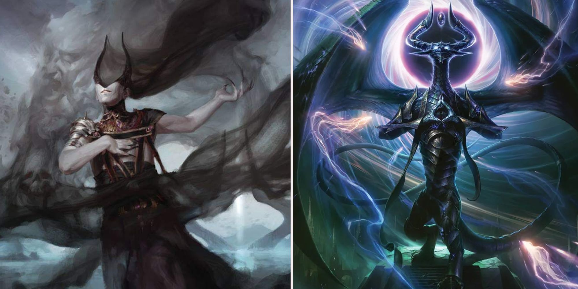 MTG Ashiok and Nicol Bolis Artwork side by side