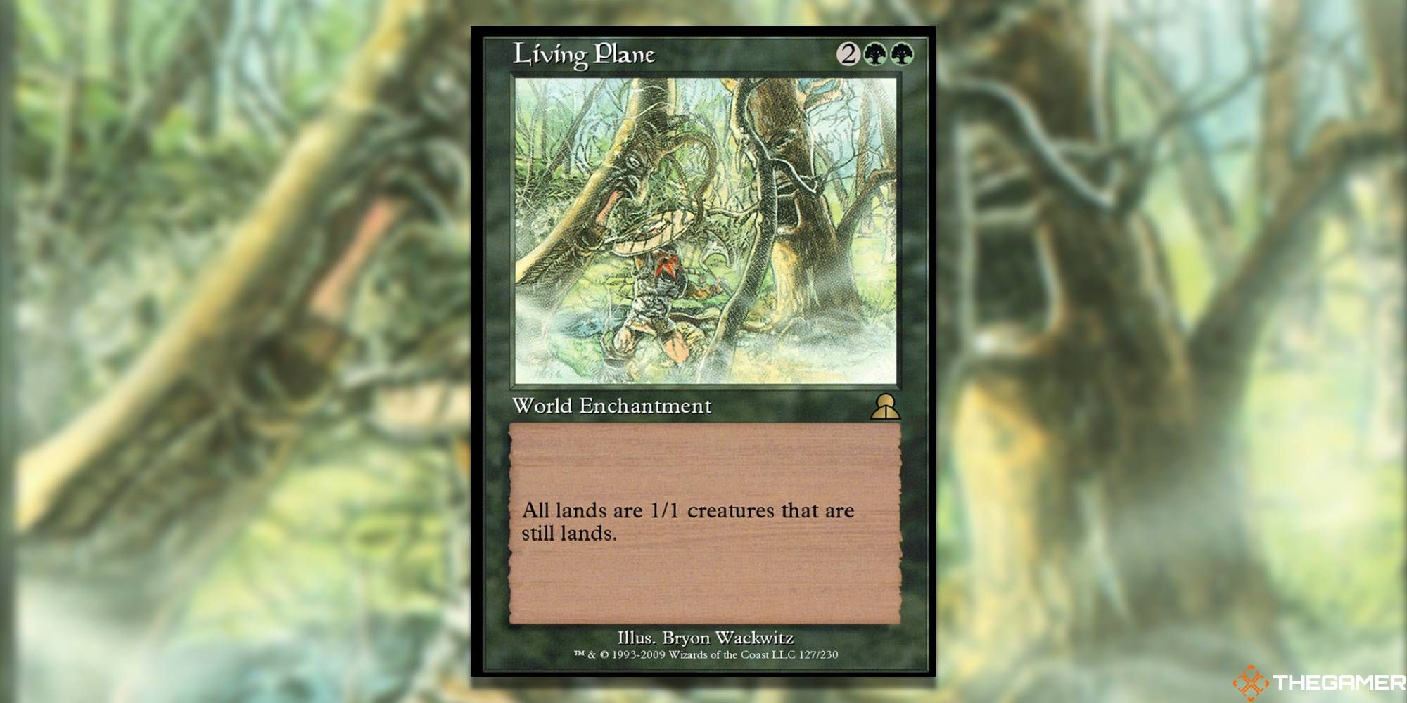 MTG Living Plane card and art background