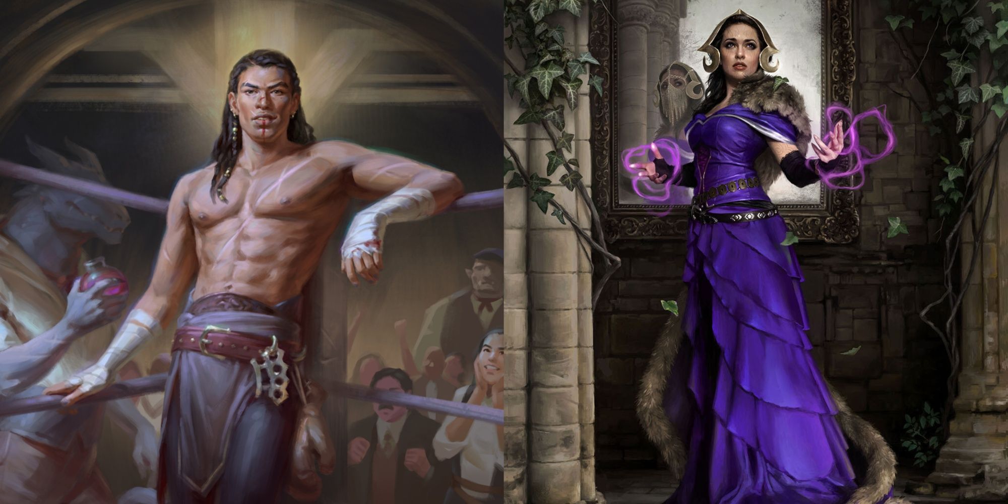 Tenacious Underdog and Liliana of the Veil card arts