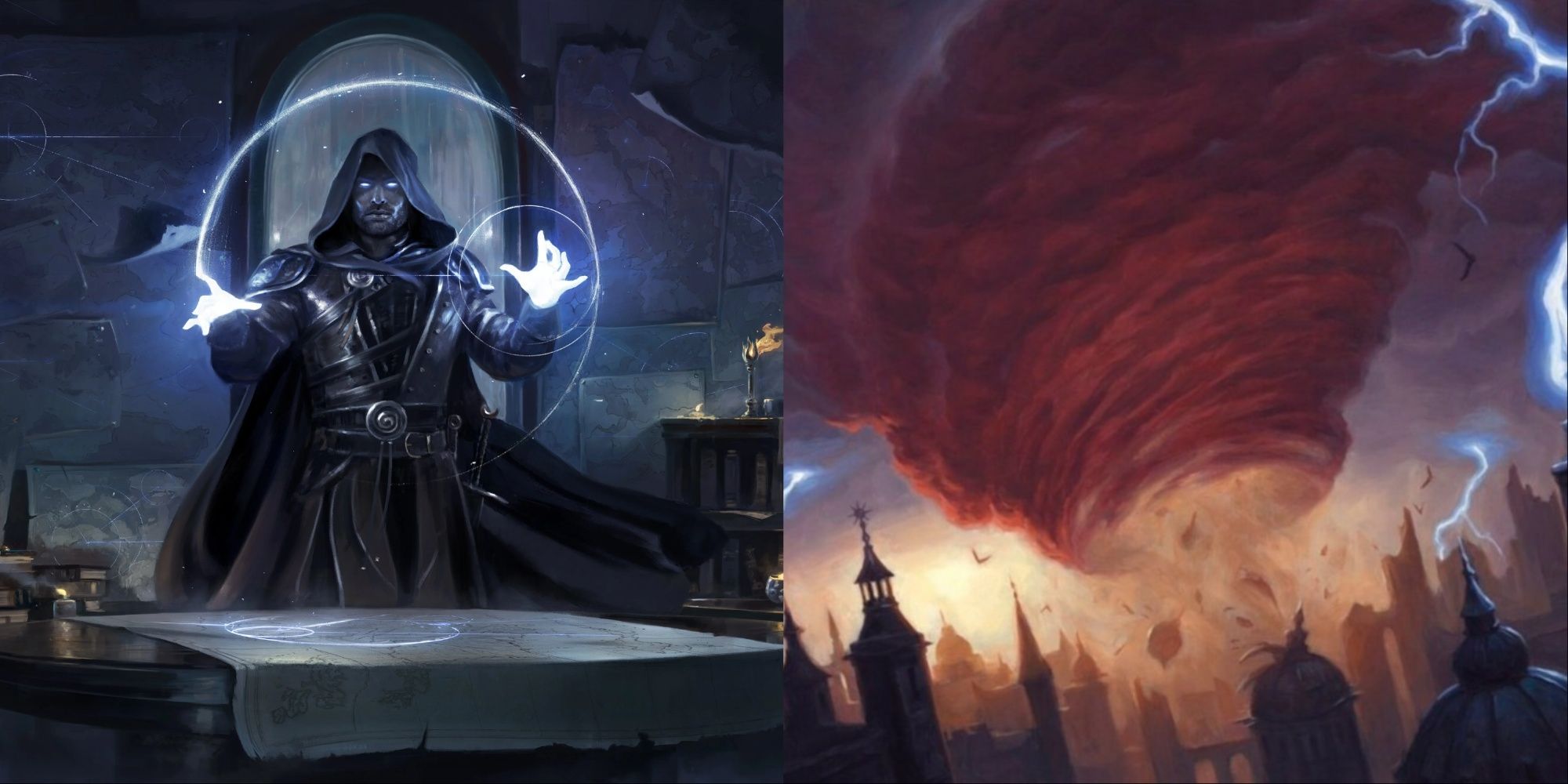 Rhystic Study and Cyclonic Rift artwork