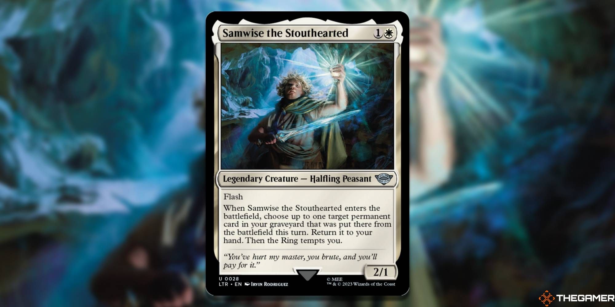 MTG Samwise The Stouthearted card and art background