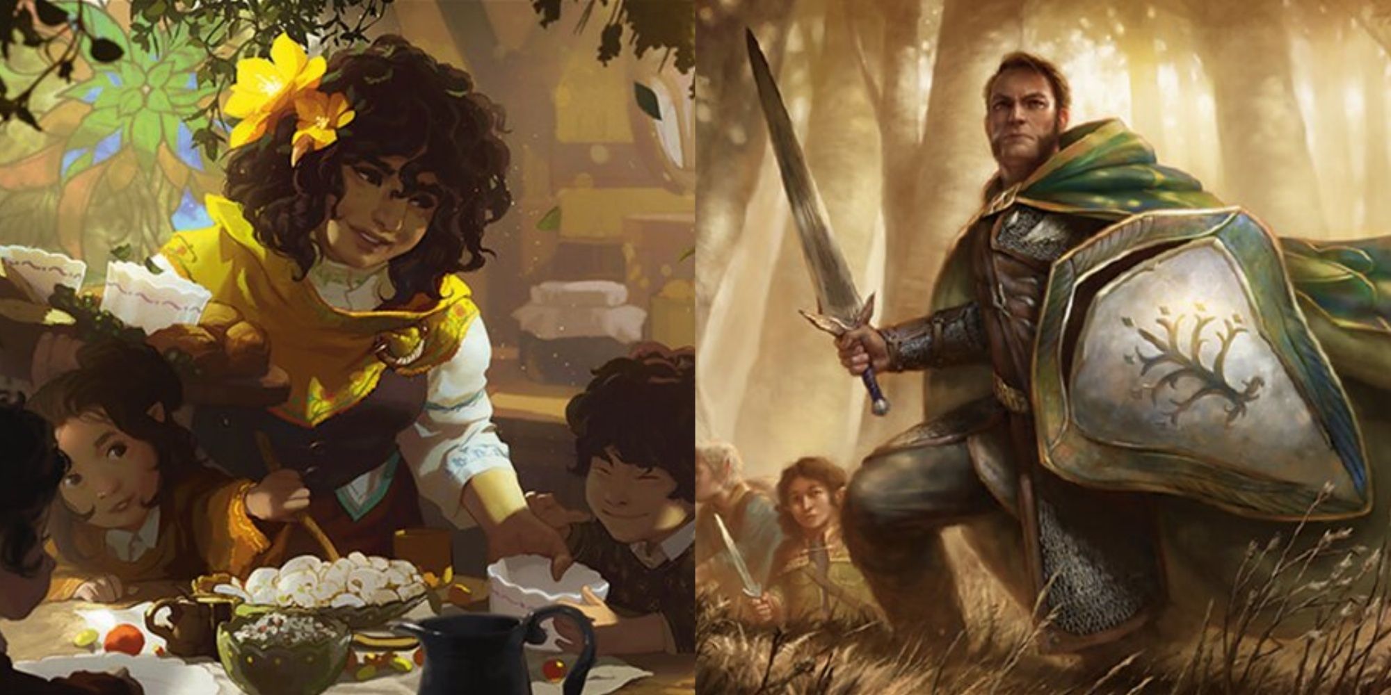 Rosie Cotton Of South Lane and Boromir, Warden Of The Tower card artworks