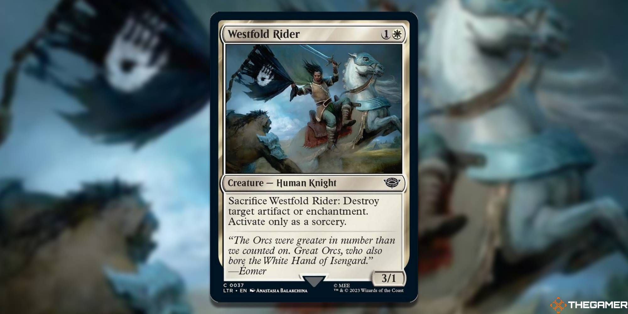 MTG Westfold Rider card and art background