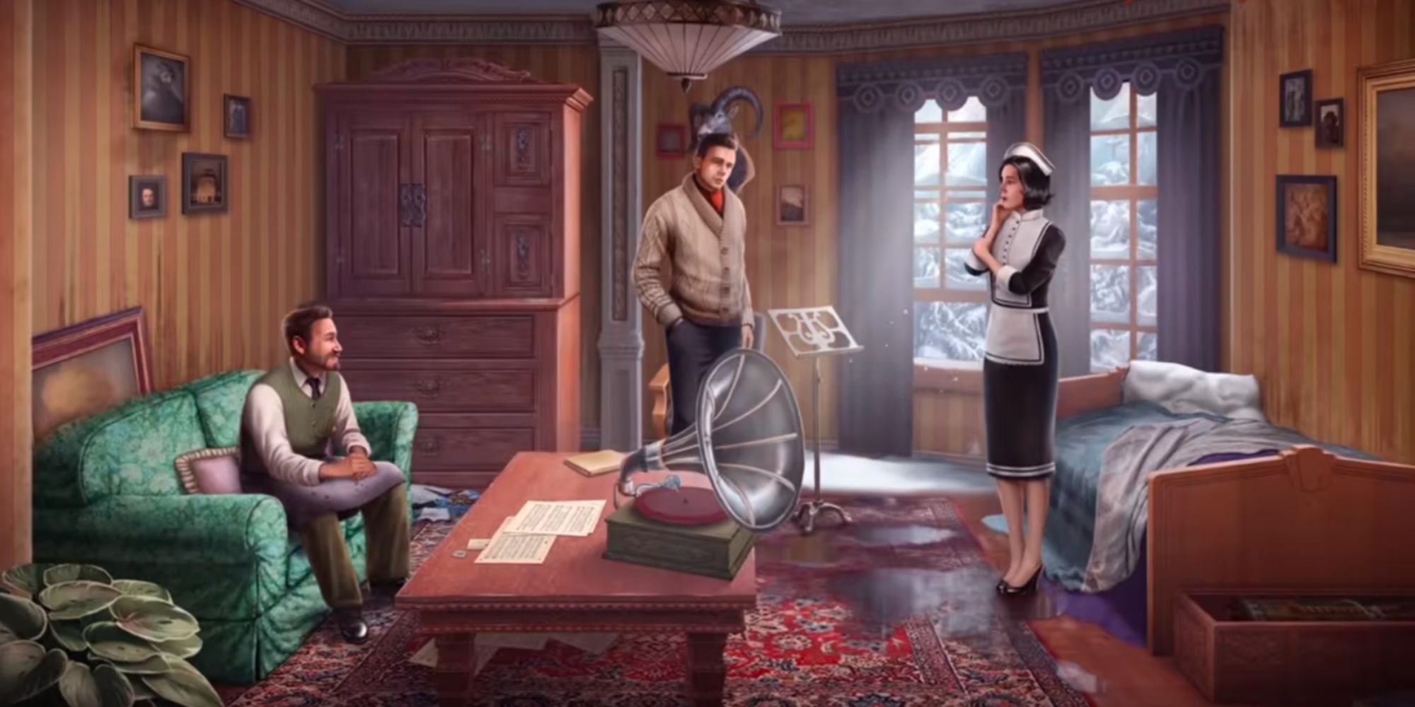 murder in the Alps characters trying to solve a case