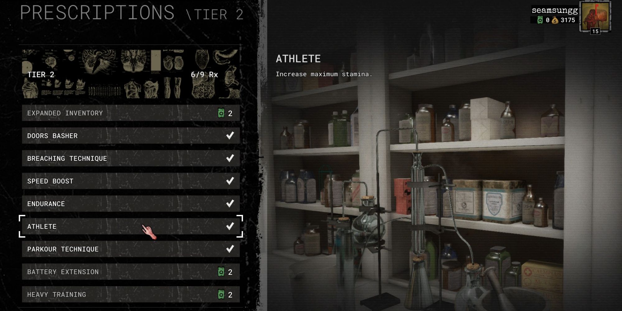 outlast trials tier 2 prescriptions