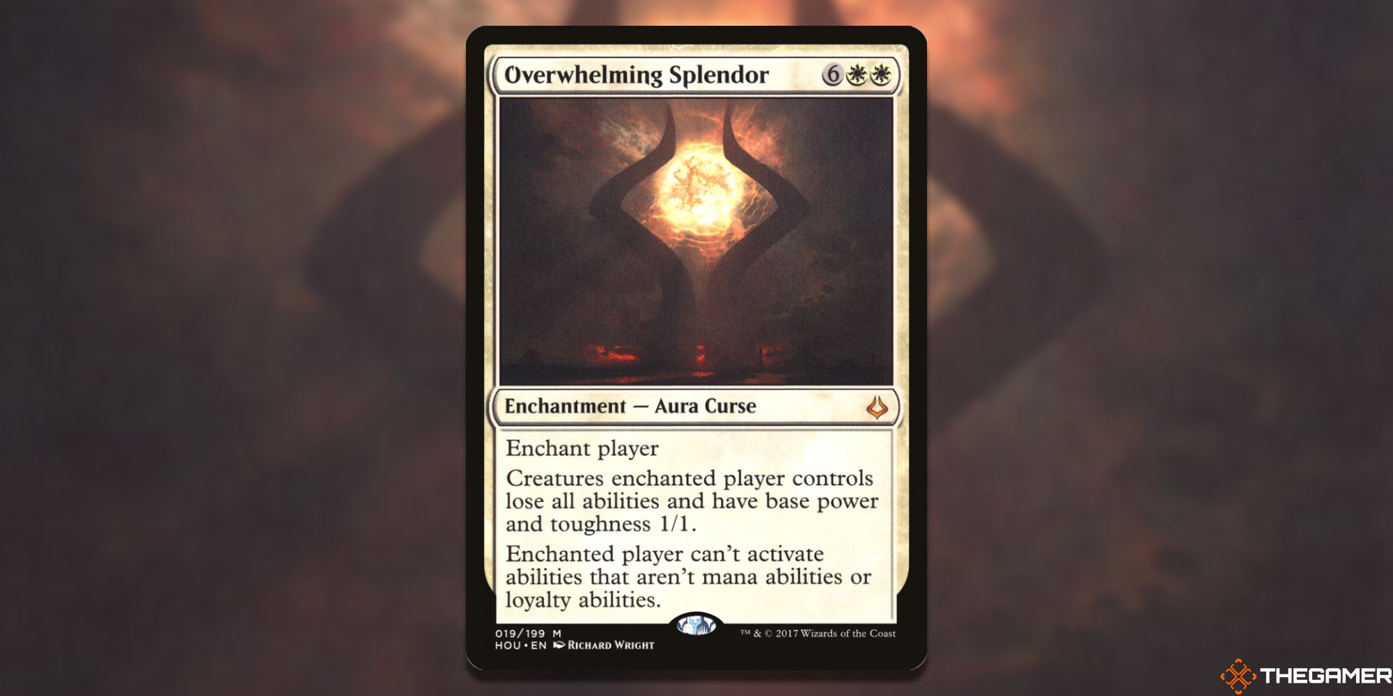 Image of the Overwhelming Splendor  card in Magic: The Gathering, with art by Richard Wright