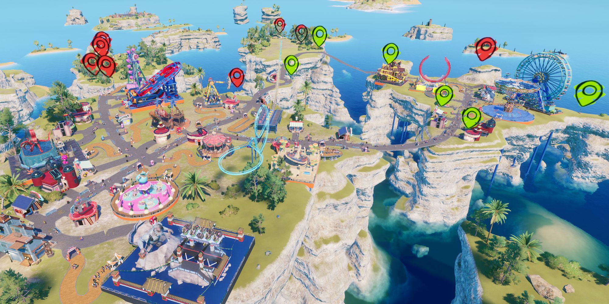 Park Beyond Campaign Mode Islands with Goals Highlighted