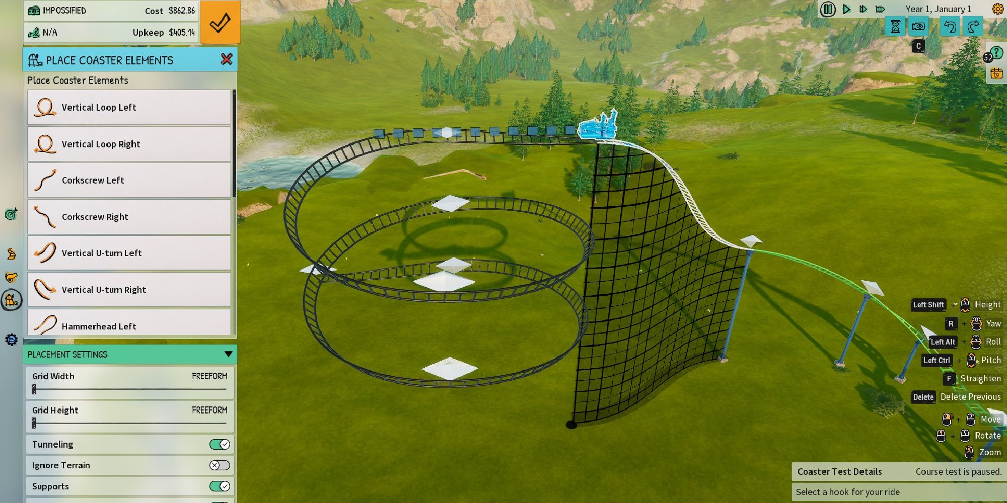 park beyond coaster element helix shape