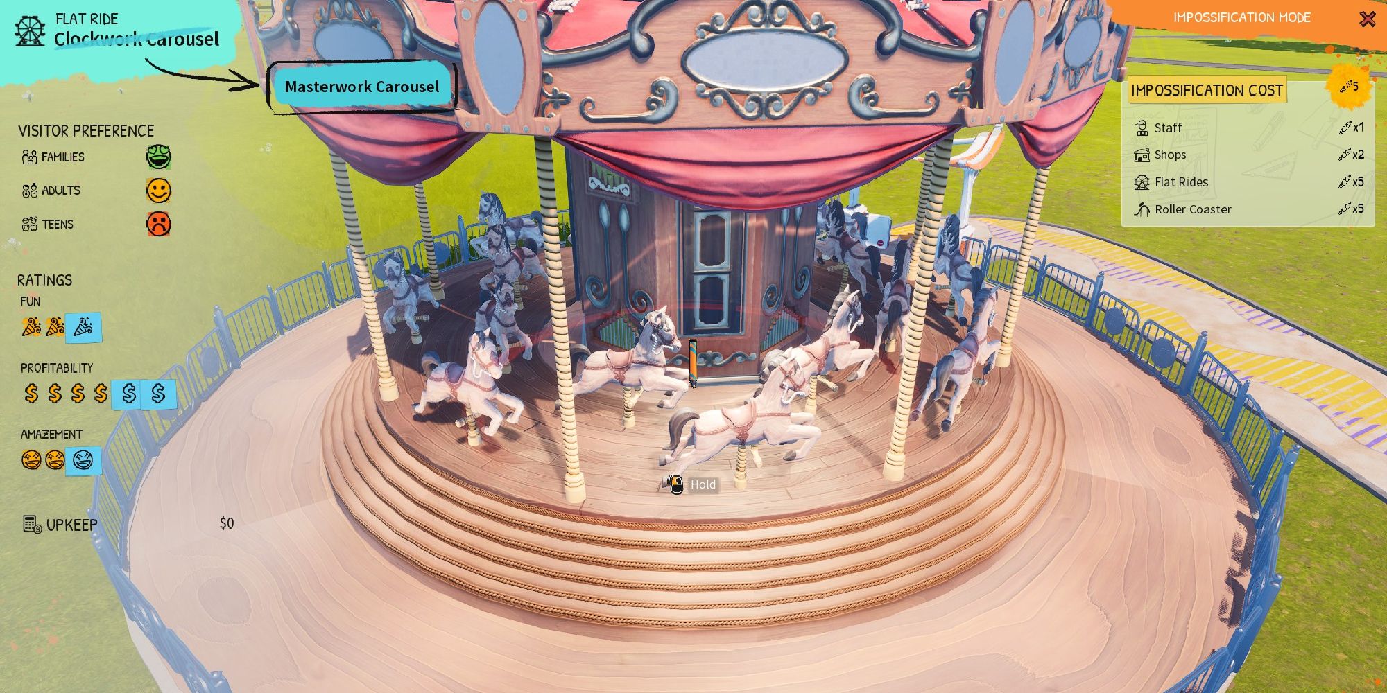 park beyond impossification of Clockwork Carousel