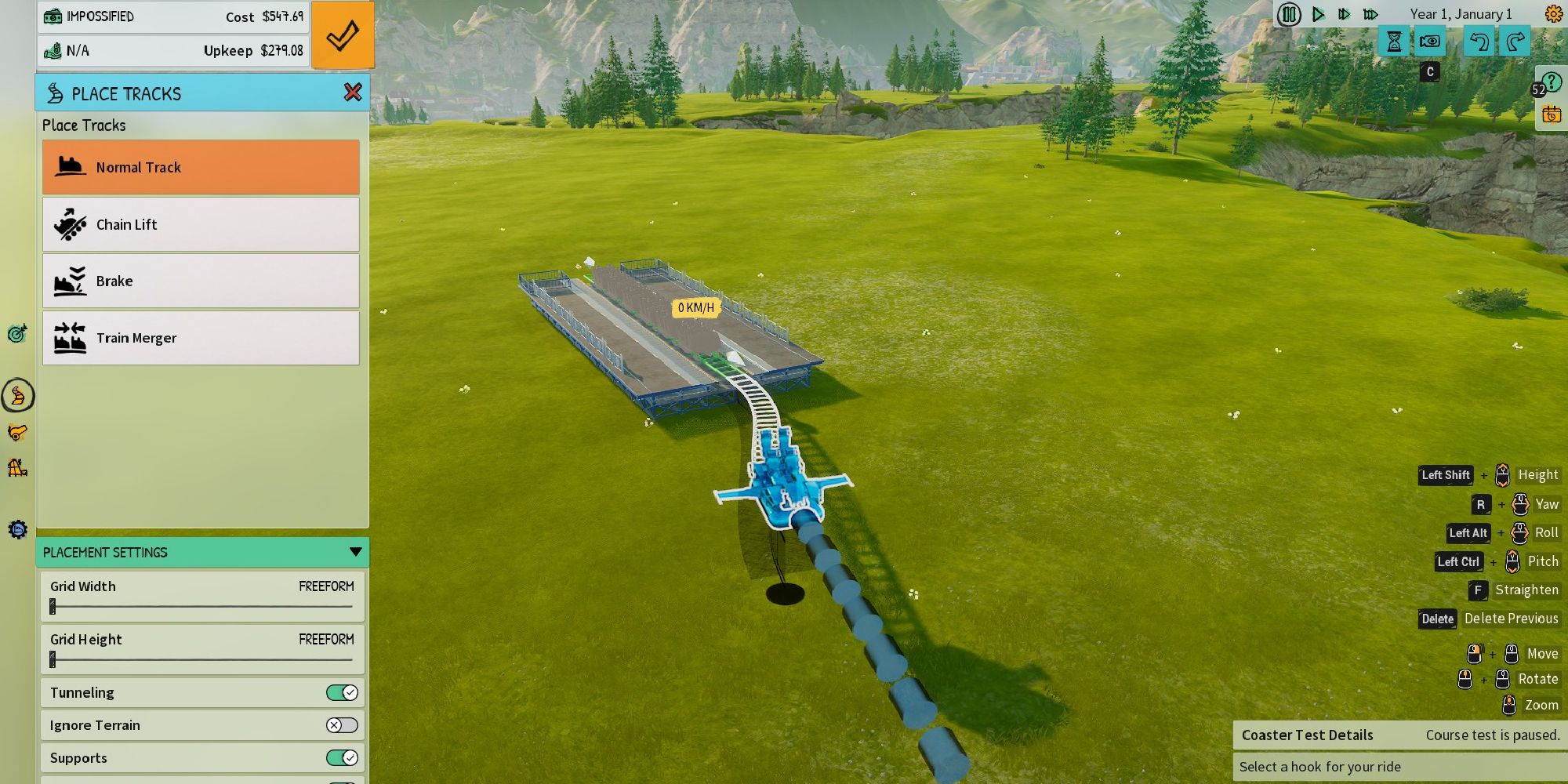 park beyond placing track from station