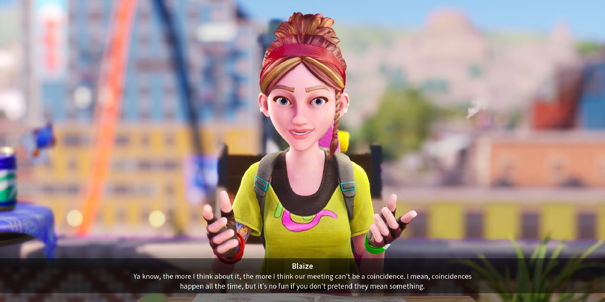 park beyond speaking to blaize in the tutorial