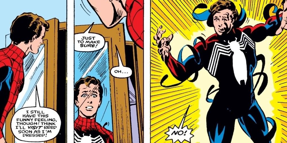 Peter Parker scared of symbiote 