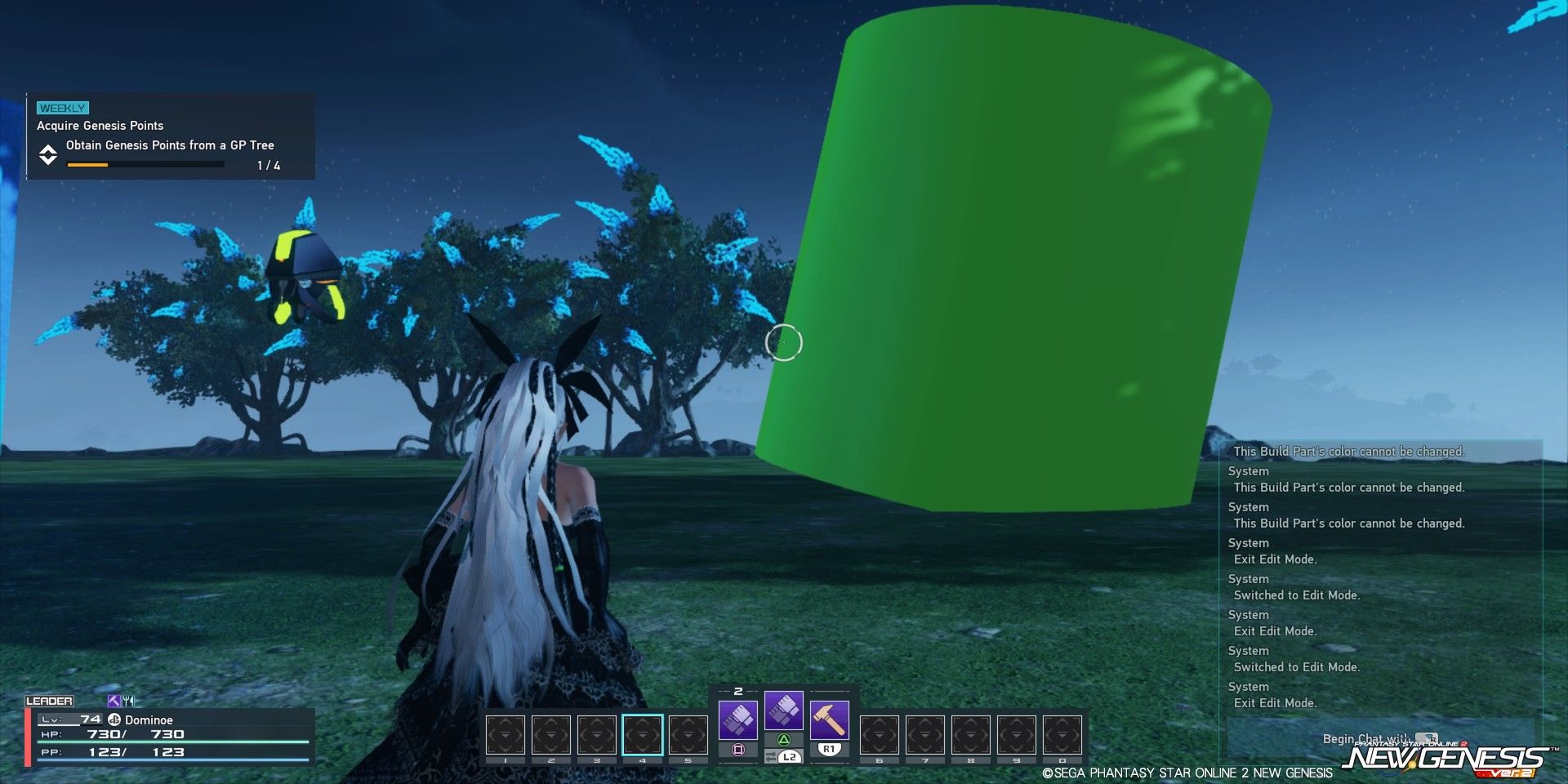 Phantasy Star Online 2 New Genesis Creative Space Tilted Cylinder