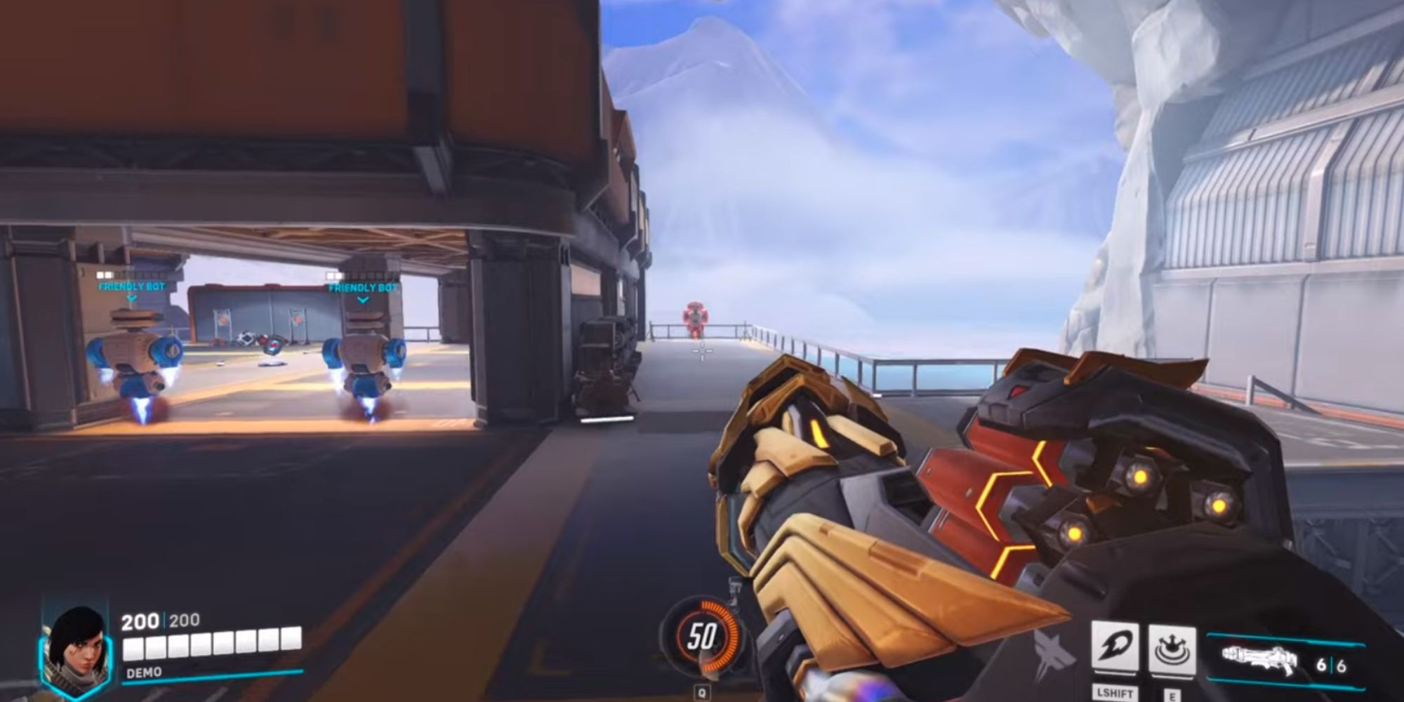 Pharah Rocket Launcher Aiming at an Enemy