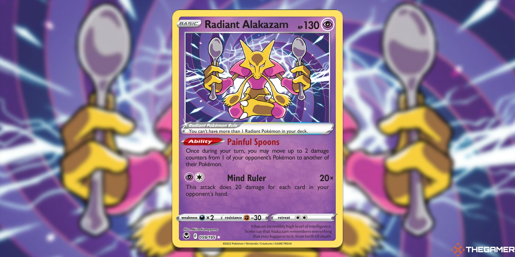 Pokemon TCG Radiant Alakazam Card