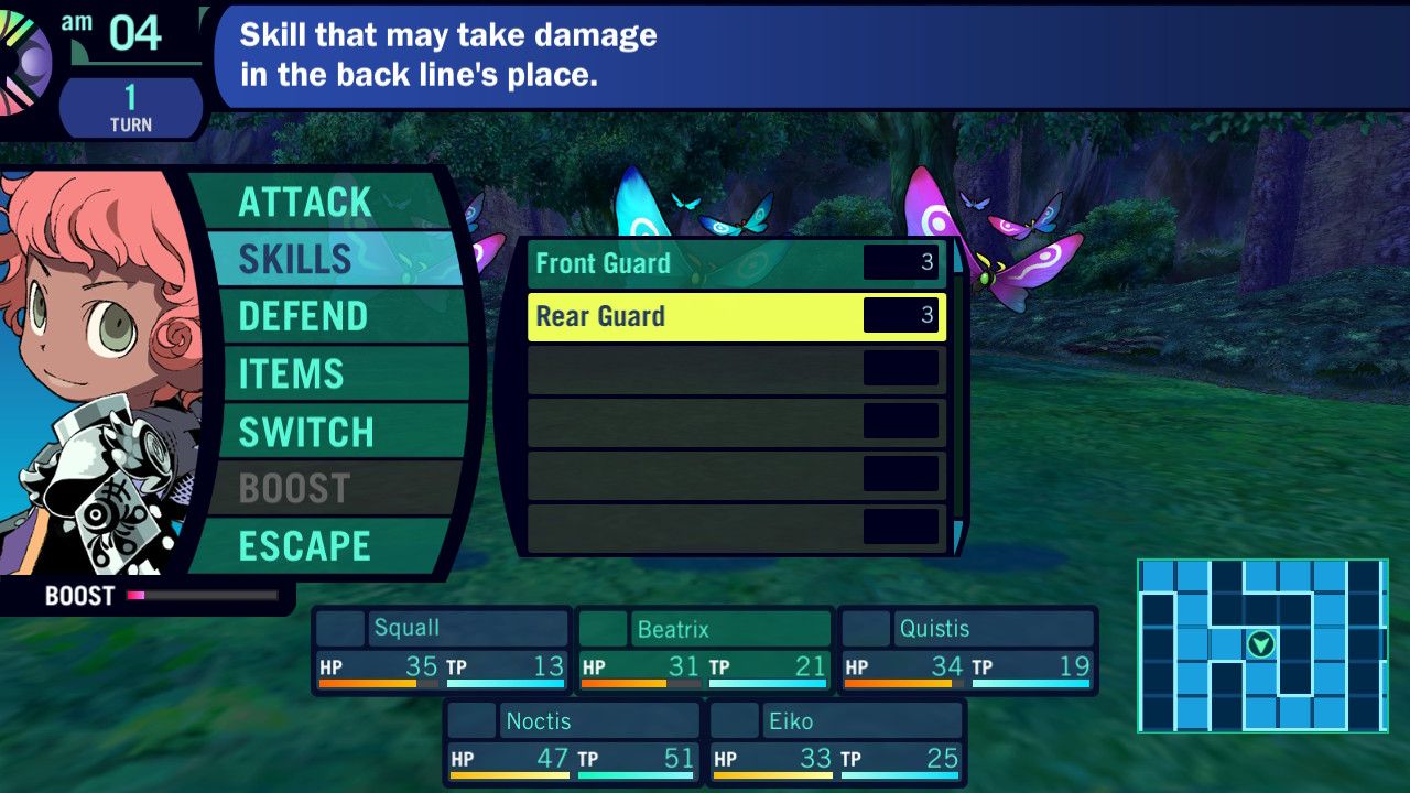 The Protector's defense buff skills.