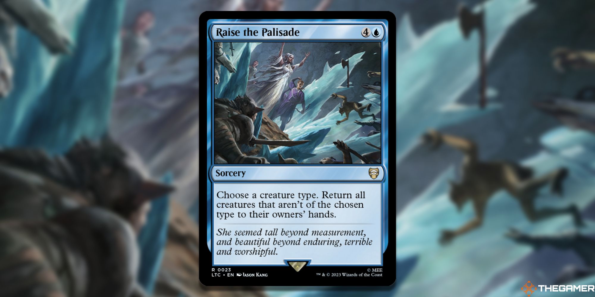 Image of the Raise the Palisade card in Magic: The Gathering, with art by Jason Kang