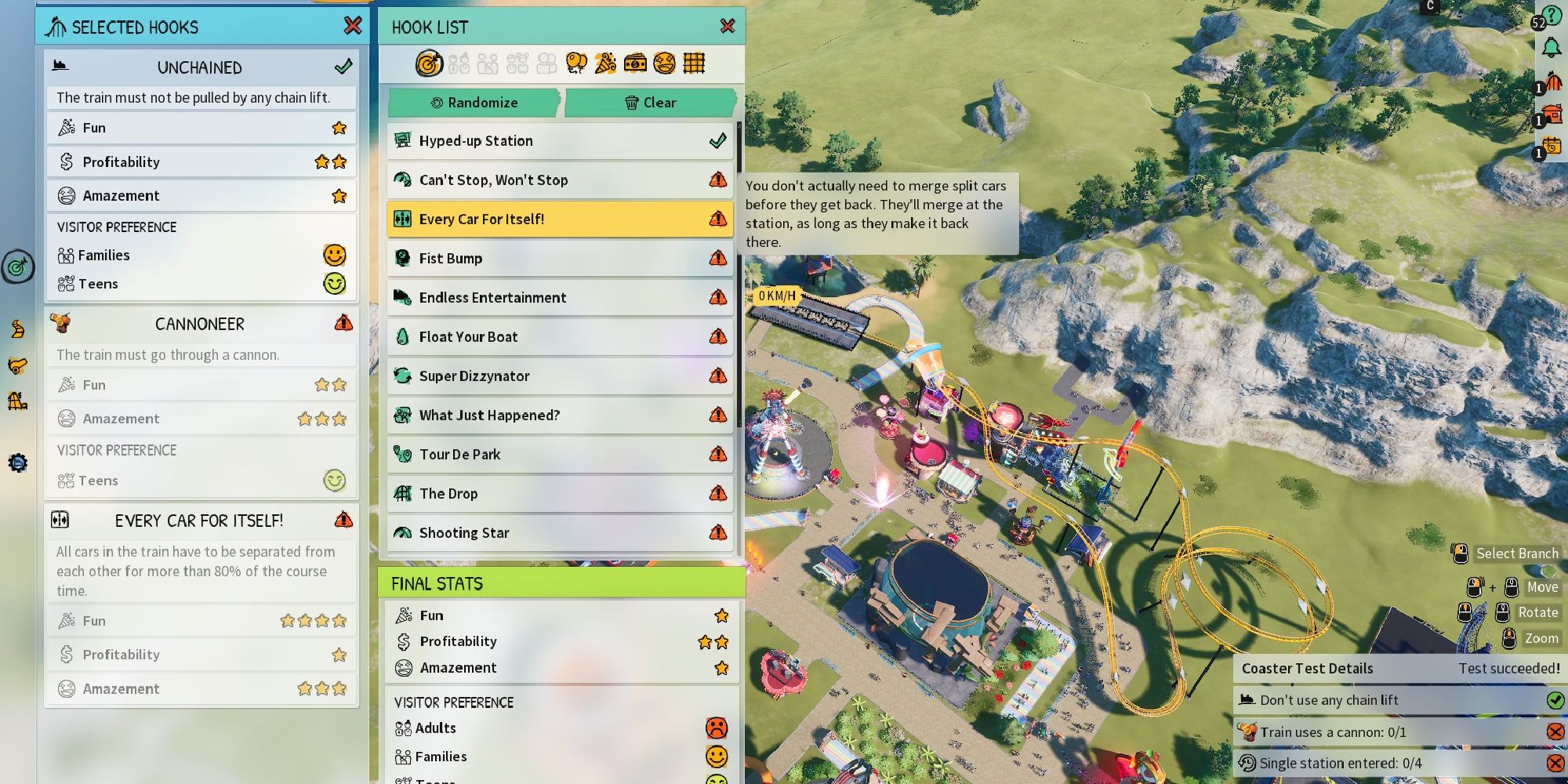 roller coaster hook options park beyond