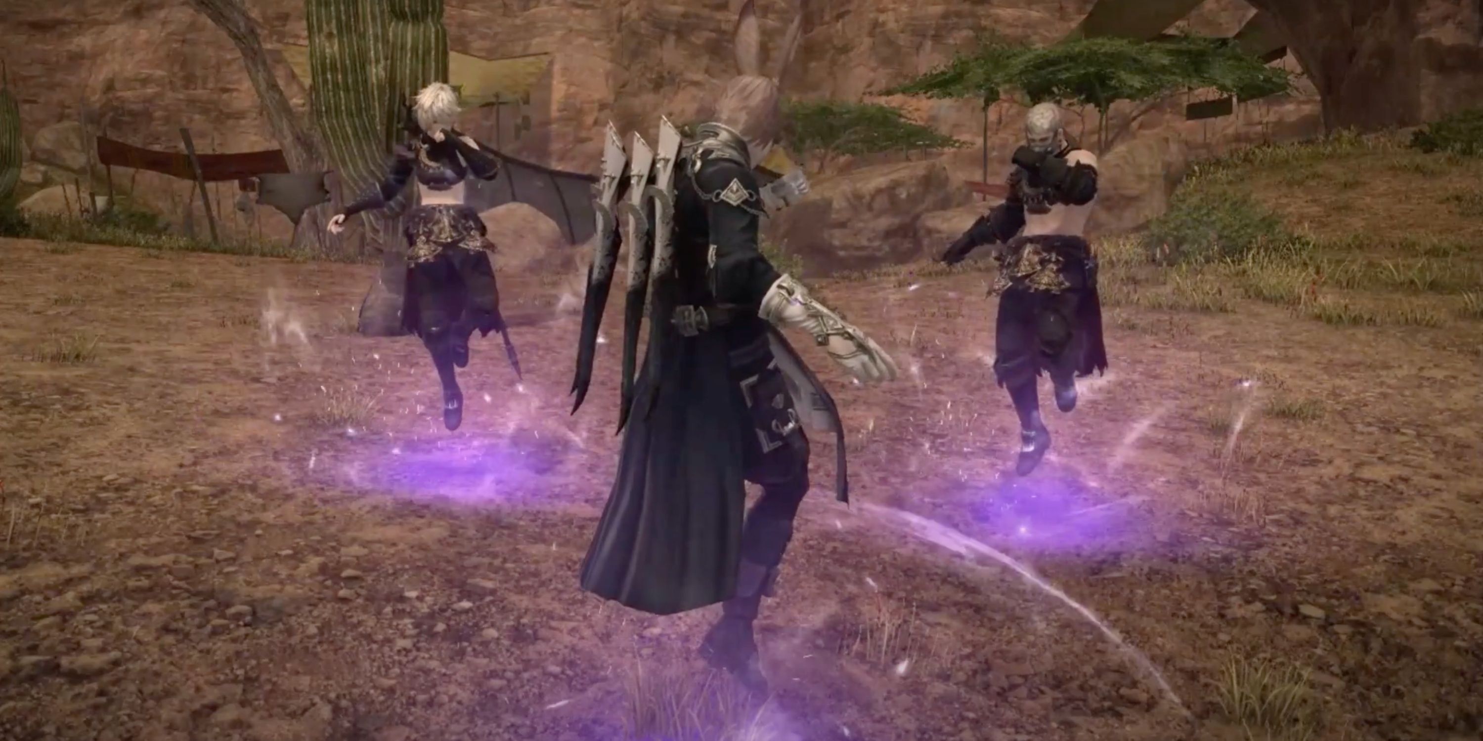 Three Sages Floating With Purple Magic