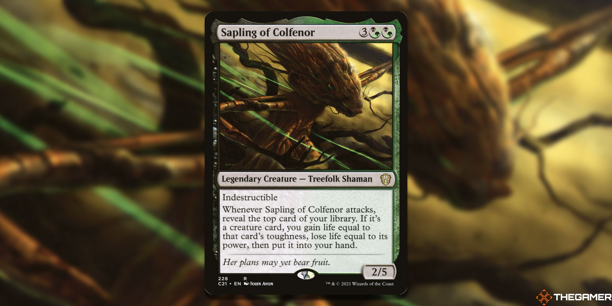MTG: Sapling of Colfenor card